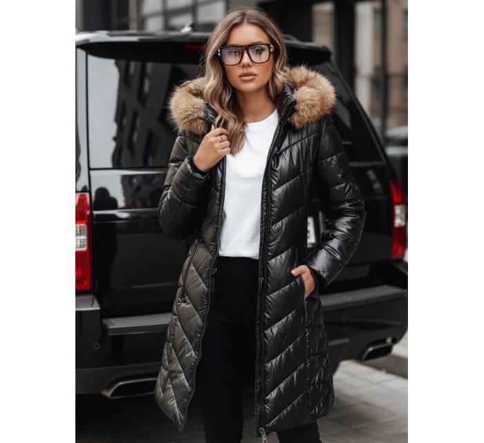 Dámská prošívaná zimní bunda černá Dstreet model 21993889 - FashionStreet