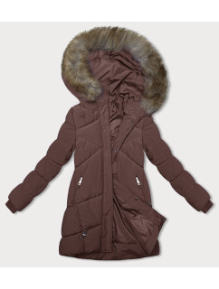 Hnědá zimní bunda s kapucí model 18899260 - LHD