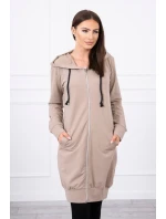 Mikina s kapucňou tmavo béžová Mikina s kapucňou tmavo béžová