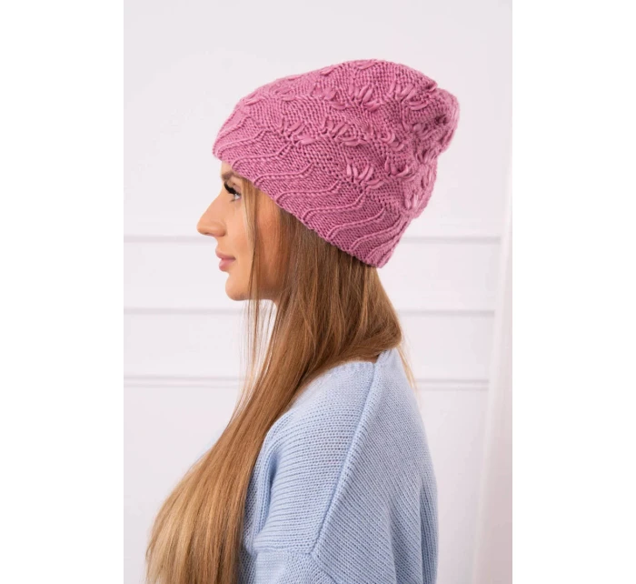 Dámska čiapka Dagmara K332 tmavo ružová
