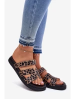 Klapki Damskie Z Rzepem Vinceza 17401 Panterka