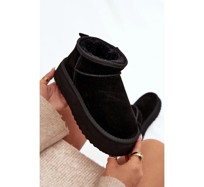 Ženské sněhule z přírodního semiše černé Mairene Ženské sněhule z přírodního semiše černé Mairene