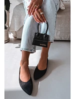 Balerínky Eco Suede Black Lelisa