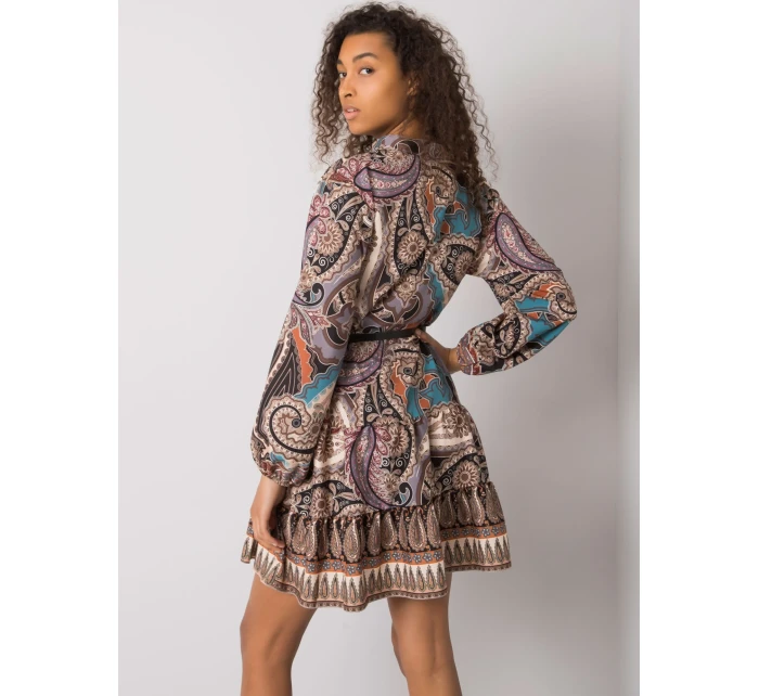 Šaty DHJ SK 15053.61 čierna a béžová Šaty DHJ SK 15053.61 čierna a béžová