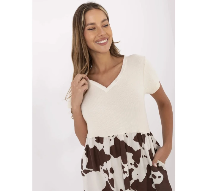 Sukienka DHJ SK model 21142004 jasny beżowy - FPrice