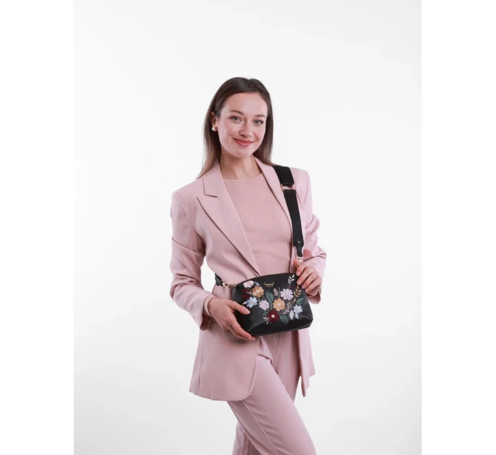 Dámska kabelka Vuch Coalie Flowers Black Dámska kabelka Vuch Coalie Flowers Black