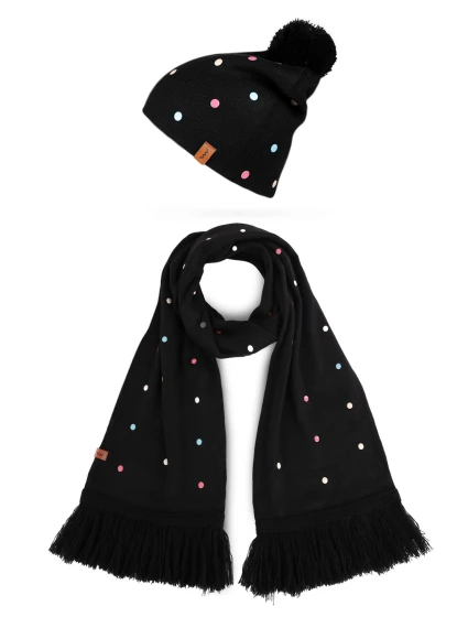 Dámsky set šatky a čiapky Vuch Nurit Set M-Black Dámsky set šatky a čiapky Vuch Nurit Set M-Black