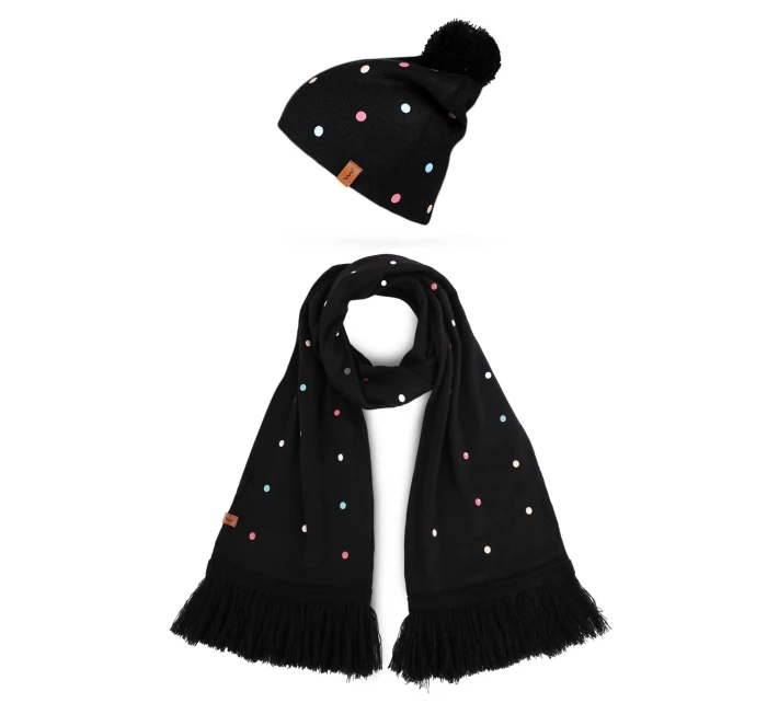 Dámsky set šatky a čiapky Vuch Nurit Set M-Black Dámsky set šatky a čiapky Vuch Nurit Set M-Black