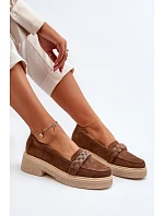 Dámske semišové mokasíny Zazoo 3429/W hnedé - Zazoo