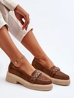 Dámske semišové mokasíny Zazoo 3429/W hnedé - Zazoo