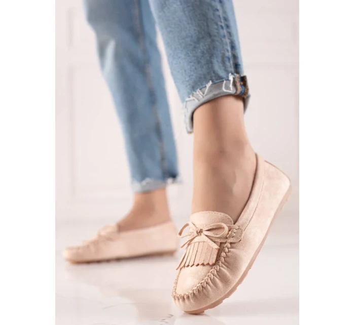 Trendy dámské hnědé mokasíny bez podpatku Trendy dámské hnědé mokasíny bez podpatku