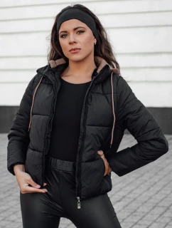 Dámska zimná páperová bunda NORDPUFF s kapucňou čierna FashionStreet TY4617