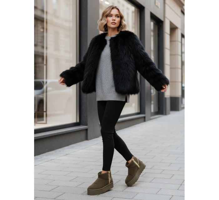 Dámske semišové zelené snežnice FashionStreet ZY1295