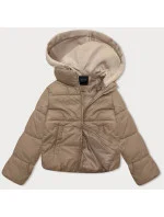 zimowa kurtka damska z kapturem ciemny beż model 21247645 - J.STYLE zimowa kurtka damska z kapturem ciemny beż model 21247645 - J.STYLE