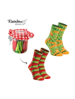 Skarpetki Rainbow Socks Warzywa W Słoiku Papryczki Chili Groszek Z Marchewką 2 Pary