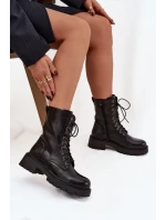 Dámské workery z eko kůže černé Calesia Dámské workery z eko kůže černé Calesia