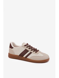 Dámské tenisky s pleteným vzorem hnědé model 22122890 - Boto