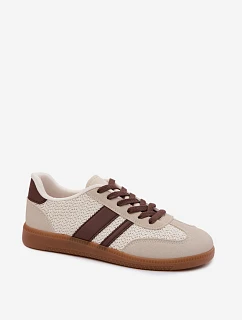 Dámské tenisky s pleteným vzorem hnědé model 22122890 - Boto