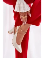 Dámske pohodlné lodičky na podpätku Sergio Leone - perleťové Dámske pohodlné lodičky na podpätku Sergio Leone - perleťové