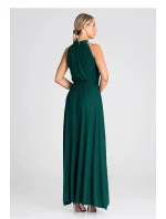 Dámske spoločenské šaty M945 zelené - Figl