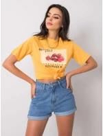 T shirt PM TS model 20985207 jasny pomarańczowy - FPrice T shirt PM TS model 20985207 jasny pomarańczowy - FPrice