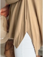 Dámská máslová halenka oversize s přívěskem tmavě hnědá Dstreet model 21985730 - FashionStreet