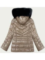 Béžová dámská prošívaná zimní bunda model 21246561 - MELYA MELODY