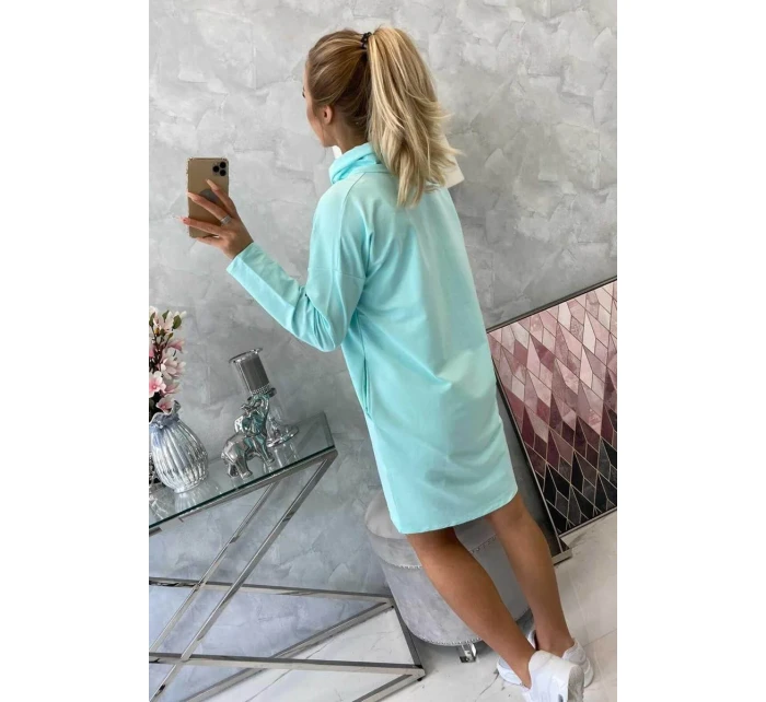 Mátové šaty s kravatou