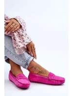 Damskie Zamszowe Mokasyny Różowe Lenvie