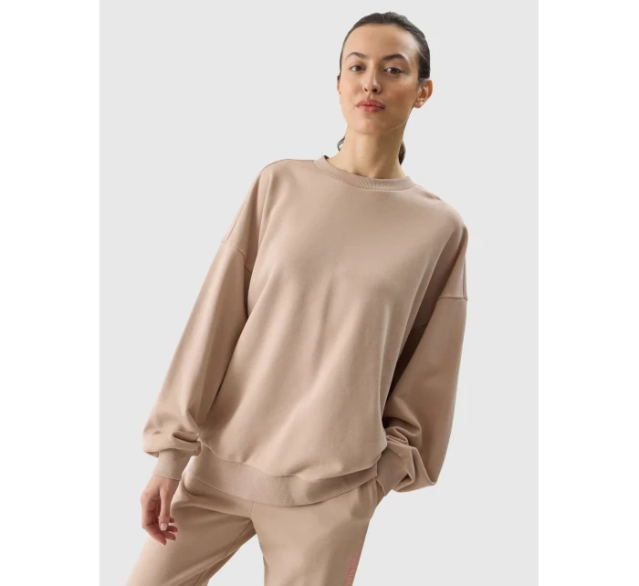 Dámska oversize mikina 4F - béžová