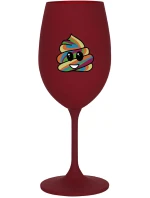DUHOVÉ VESELÉ EE - bordovy pohár na víno 350 ml