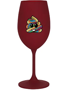 DUHOVÉ VESELÉ EE - bordovy pohár na víno 350 ml