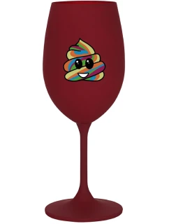 DUHOVÉ VESELÉ EE - bordovy pohár na víno 350 ml
