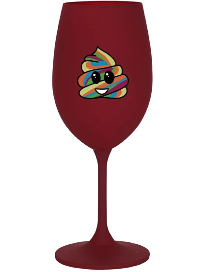 DUHOVÉ VESELÉ EE - bordovy pohár na víno 350 ml