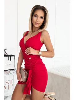 Dámske šaty 236-02 Červená - Bicotone