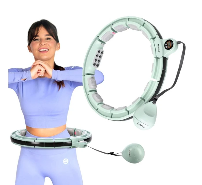 Hula Hop HMS HHM13 s magnetmi, závažím a zeleným počítadlom Hula Hop HMS HHM13 s magnetmi, závažím a zeleným počítadlom