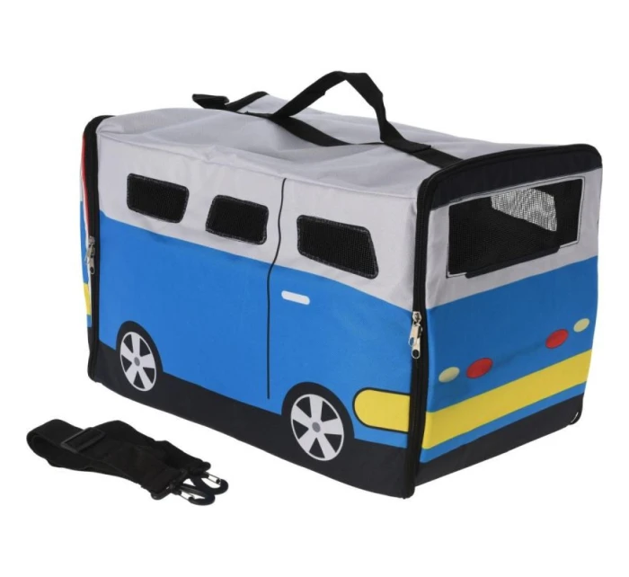 PREPRAVKA PRE ZVIERATÁ 52X30X32,5CM PET BUS MODRÁ