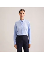 Blouse Regular LSL Popelínová halenka s dlouhým rukávem model 22501290 black - Seidensticker