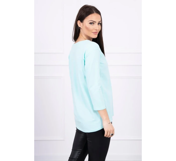 Halenka s potiskem Star Style v mátové barvě Halenka s potiskem Star Style v mátové barvě