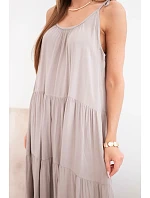 Dámské viskózové šaty na model 22141208 ramínkách fango - K-Fashion