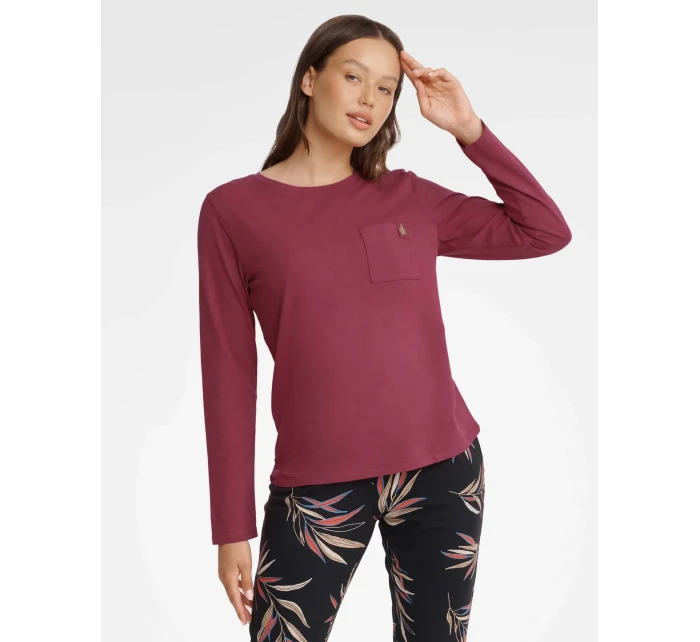 Záhradné pyžamo 40929-83X Bordó a čierna - Henderson Ladies Záhradné pyžamo 40929-83X Bordó a čierna - Henderson Ladies