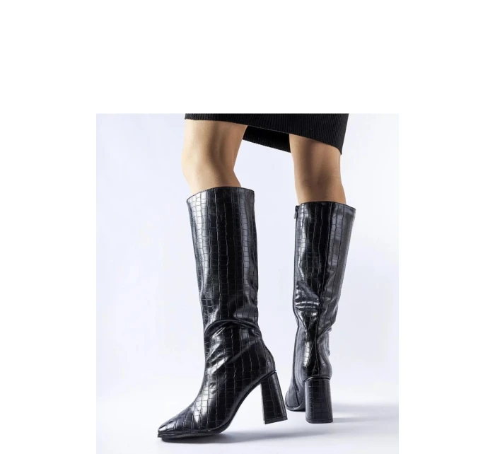 Čižmy na podpätku model 204730 Solea Čižmy na podpätku model 204730 Solea