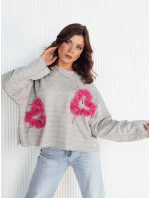 Dámská oversize mikina šedá Dstreet model 21973005 - FashionStreet