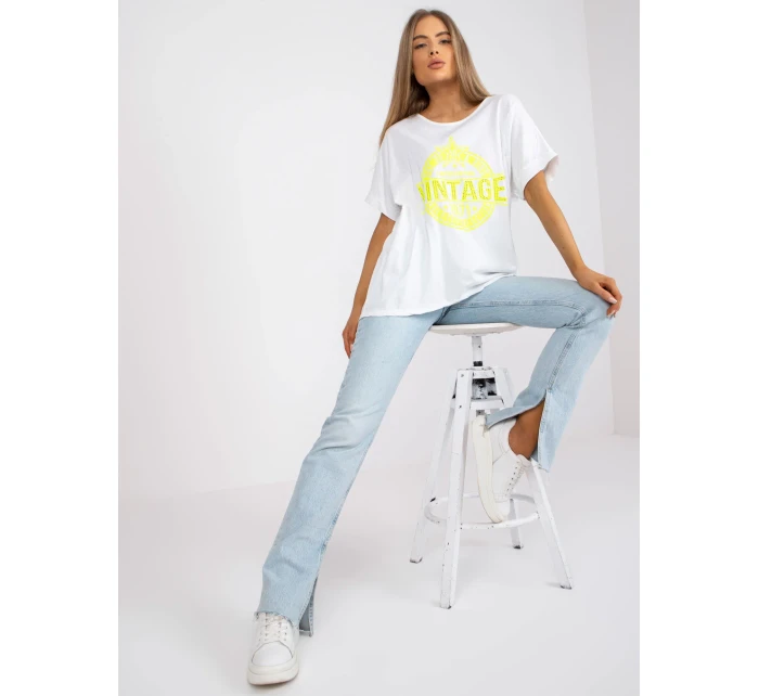 Tričko DHJ TS 6860.26X biela a žltá