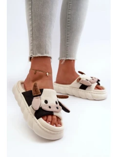 Dámske papuče BG178 model 198730 Ecru - Krok vo veľkom štýle