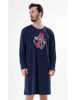 Pánská noční košile s dlouhým rukávem model 17843935 - Vienetta MAN Pánská noční košile s dlouhým rukávem model 17843935 - Vienetta MAN