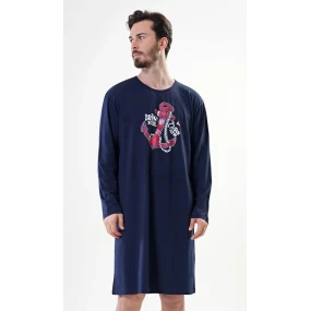 Pánska nočná košeľa s dlhým rukávom Kotva