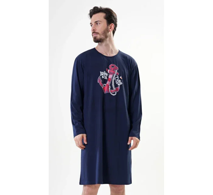 Pánská noční košile s dlouhým rukávem model 17843935 - Vienetta MAN Pánská noční košile s dlouhým rukávem model 17843935 - Vienetta MAN