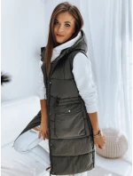 Dámská prošívaná vesta zelená Dstreet model 21966347 - FashionStreet Dámská prošívaná vesta zelená Dstreet model 21966347 - FashionStreet
