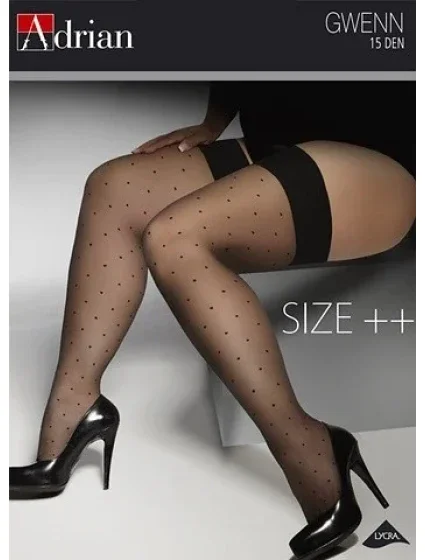 Samodržící punčochy Size 15 den model 5791156 - Adrian Samodržící punčochy Size 15 den model 5791156 - Adrian